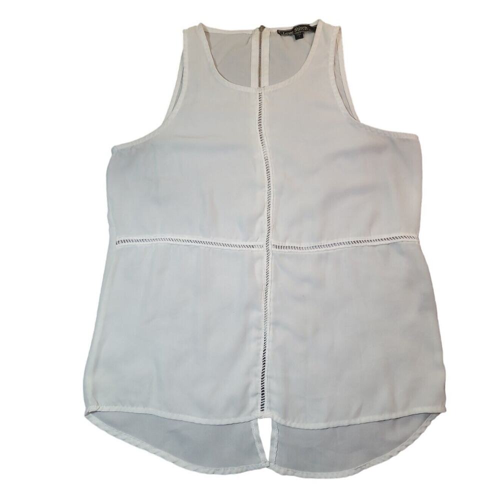 Lovestitch Boho Cut Out Blouse White Medium Festival